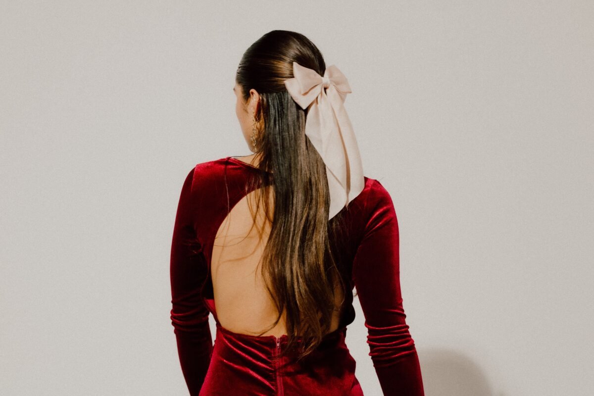 Velvet Bow Barrettes for a Festive Touch